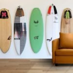 how to hang a surfboard on a wall